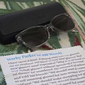 Warby Parker Collis Lavender Crystal With Grey Lenses Sunglasses
